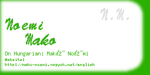 noemi mako business card